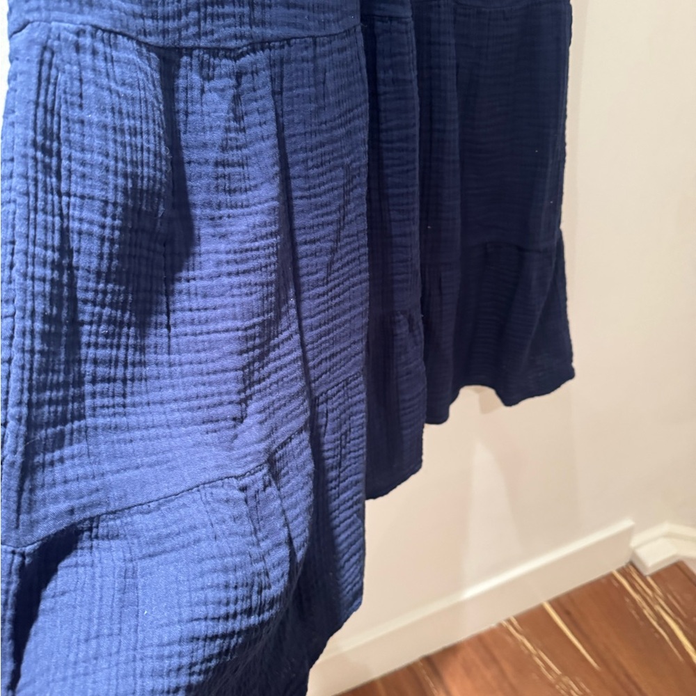 Wonderly 100% cotton navy dress from India. Size L. Super soft! NWT. - Picture 8 of 11